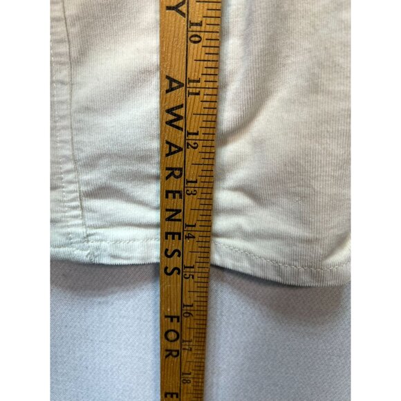 We The Free Women's A-Line Slim Micro Mini Skirt Front Full Zip Size 4 Ivory - Picture 9 of 12